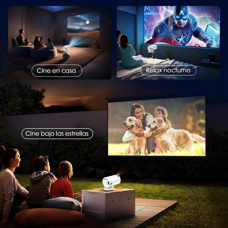 XBJ Mini Portable Projector โ Full HD 1080P with Wi-Fi, BT5 & Auto Keystone | 4K Support for Home & Outdoor Use
