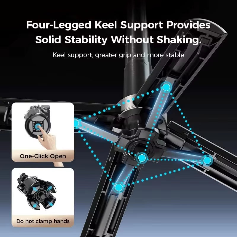 4-in-1 Magnetic Mini Selfie Stick – 360° Rotating Tripod with Bluetooth Control