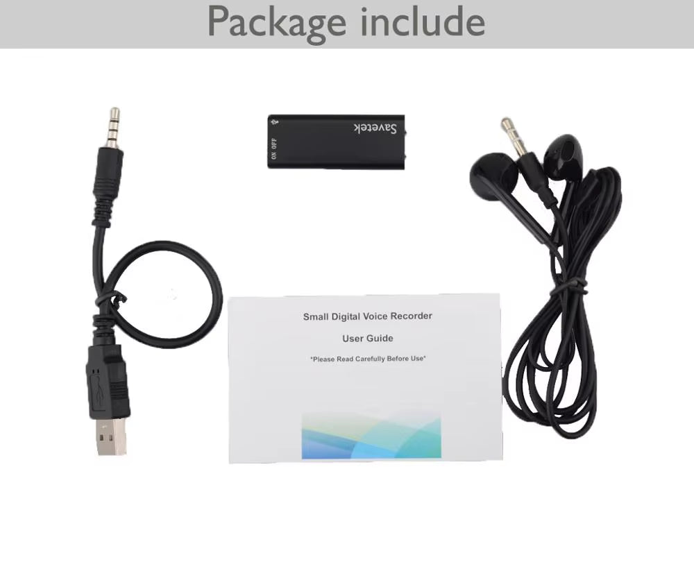 Mini USB Pen Voice Recorder – 8GB/16GB Voice-Activated Audio Recorder & MP3 Player (192Kbps)