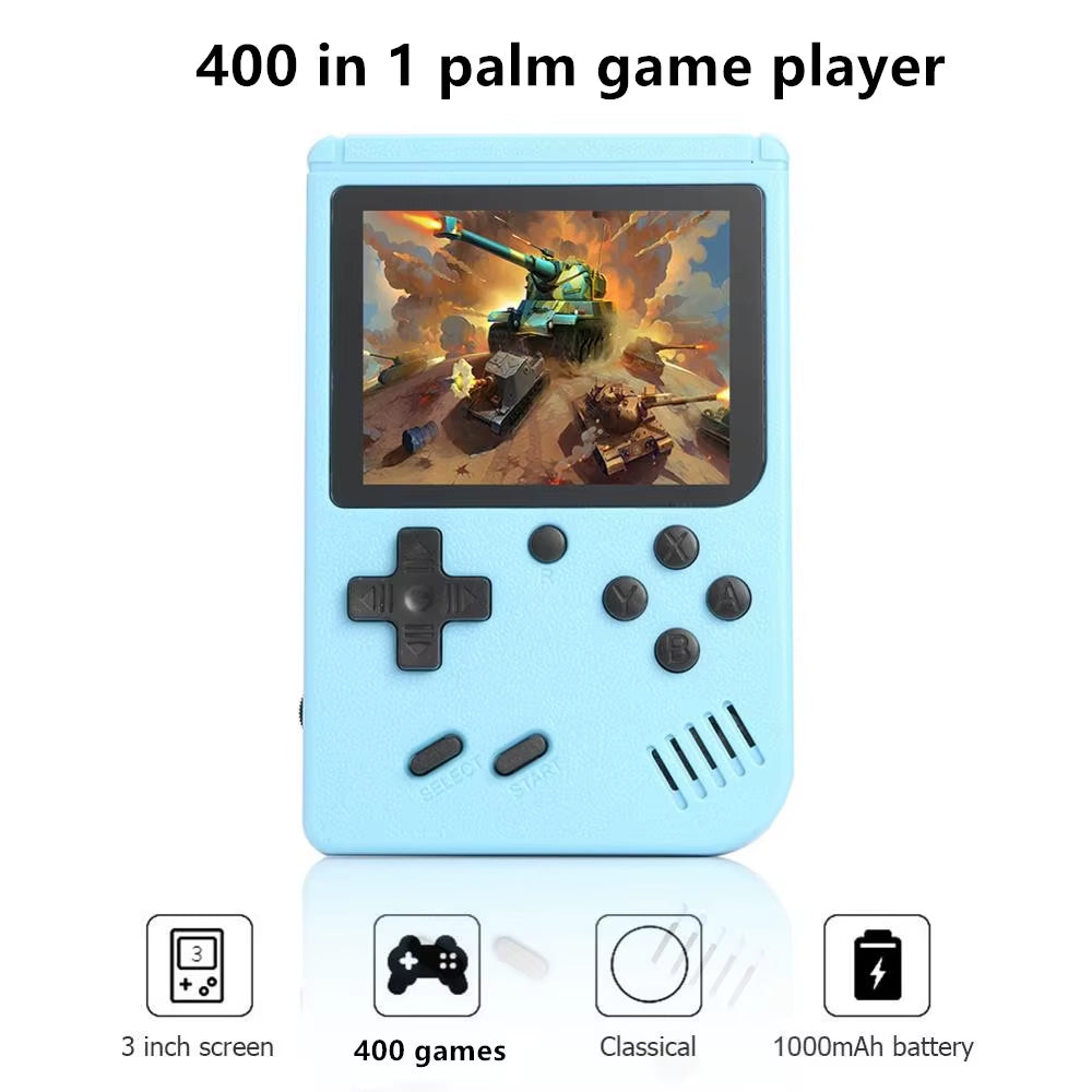400-in-1 Mini Retro Handheld Game Console – 3.0" Portable 8-Bit Gaming Player