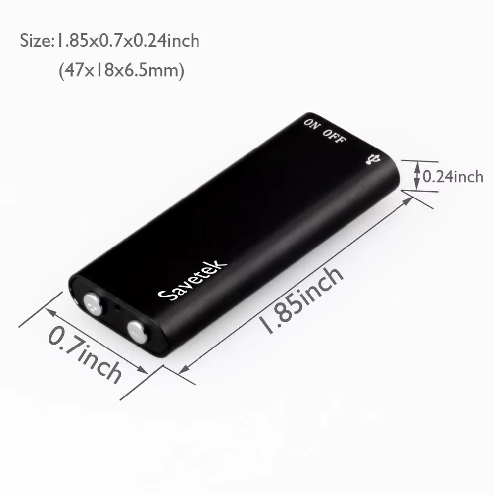 Mini USB Pen Voice Recorder – 8GB/16GB Voice-Activated Audio Recorder & MP3 Player (192Kbps)