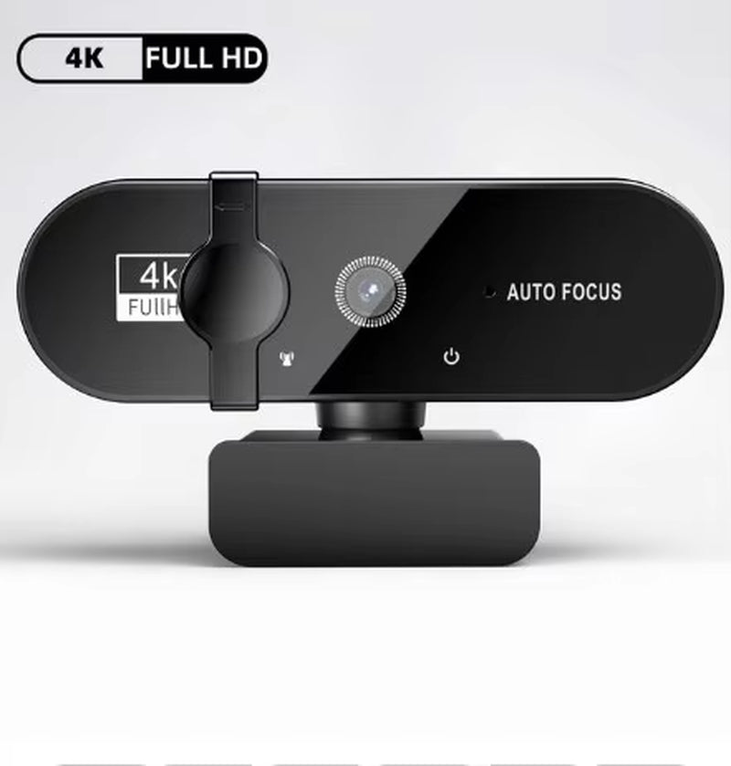 4K HD Webcam with Microphone – Auto Focus USB Camera for PC & Laptop (1080P/2K/4K)