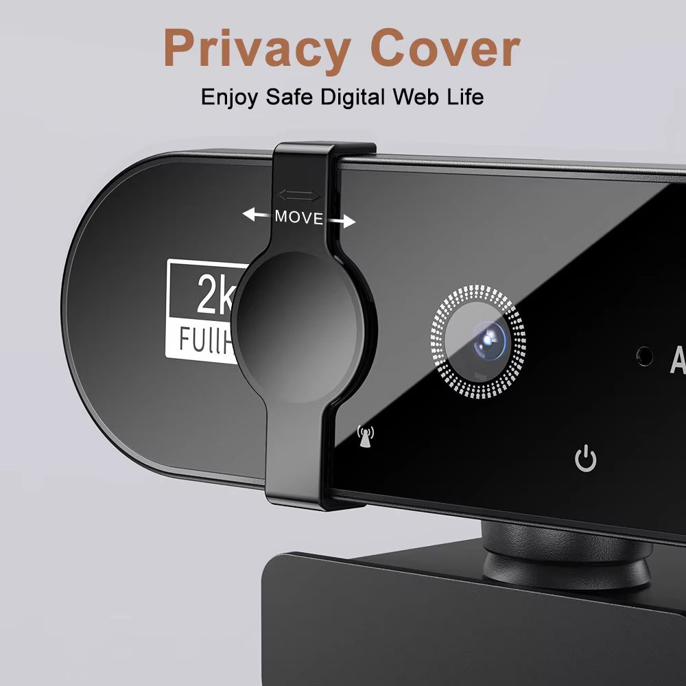 4K HD Webcam with Microphone – Auto Focus USB Camera for PC & Laptop (1080P/2K/4K)